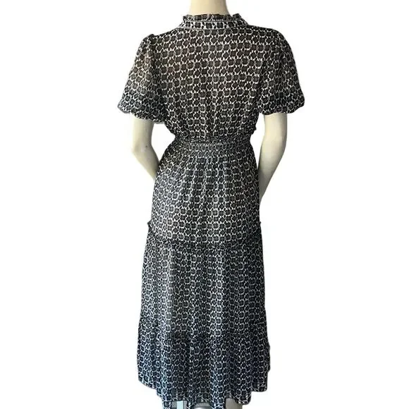 Max Studio Black/White Flowy Maxi Dress. Size Small. - Picture 4 of 5